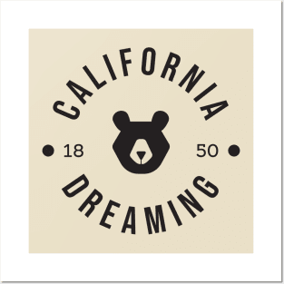 California Dreaming Minimalist Bear Posters and Art